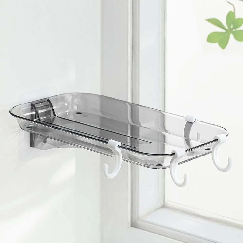 

3pcs Plastic Sink Faucet Storage Rack No Drilling Wall Mounted Cloth Drain Rack Waterproof Transparent Sink Rag Rack Bathroom