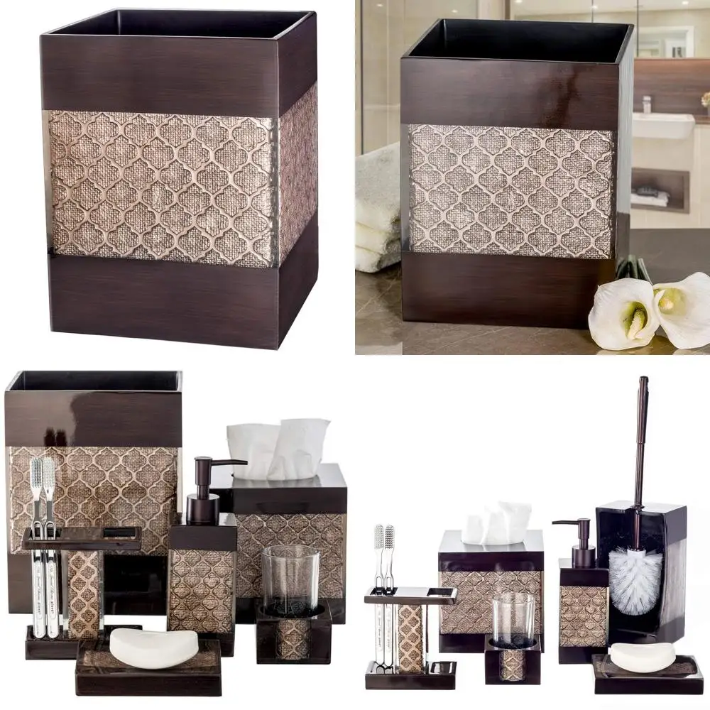 

Small Bathroom Trash Can - 1.98 Gallon Waste Basket - Durable Decorative Space-Saving Bin for Home Use