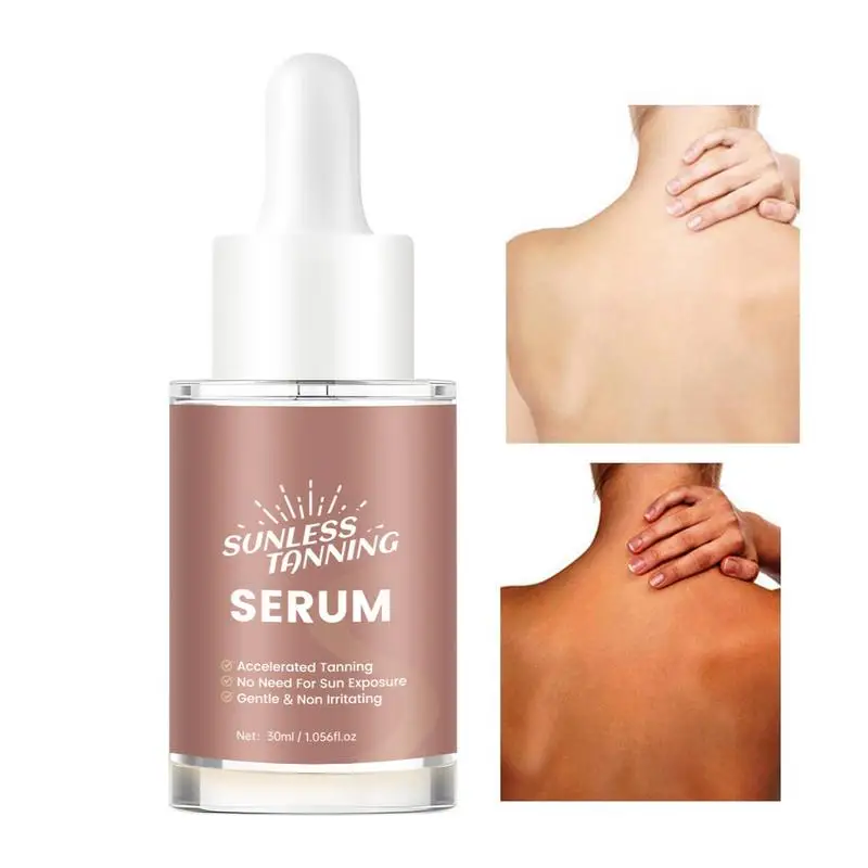 Autobronceador líquido para el cuerpo, loción bronceadora sin sol para el cuerpo y la cara, previene quemaduras solares, bronceador corporal líquido bronceador sin sol