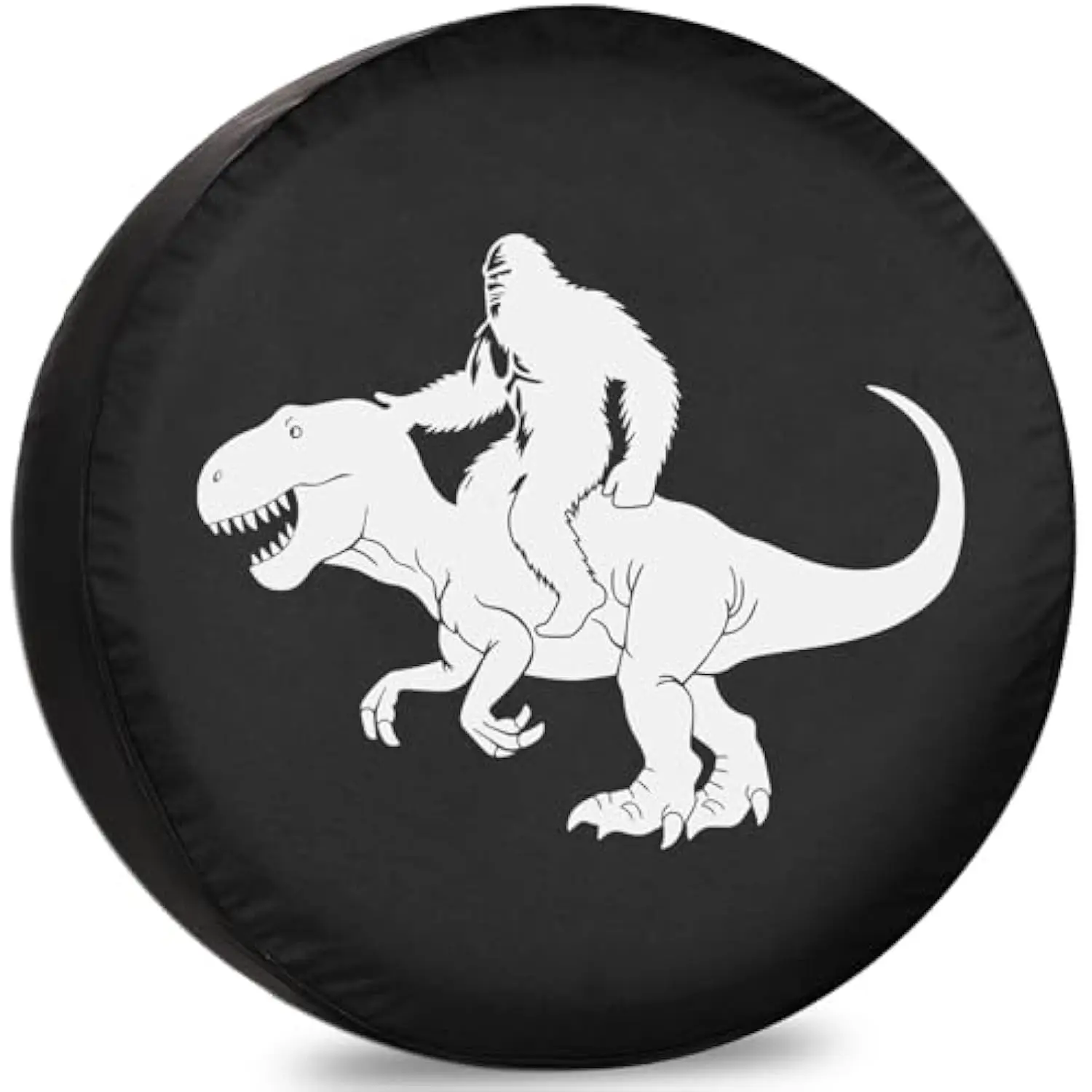 

Чехол для запасного колеса Bigfoot Riding T-Rex, забавный динозавр, защита колеса для кемпера на открытом воздухе