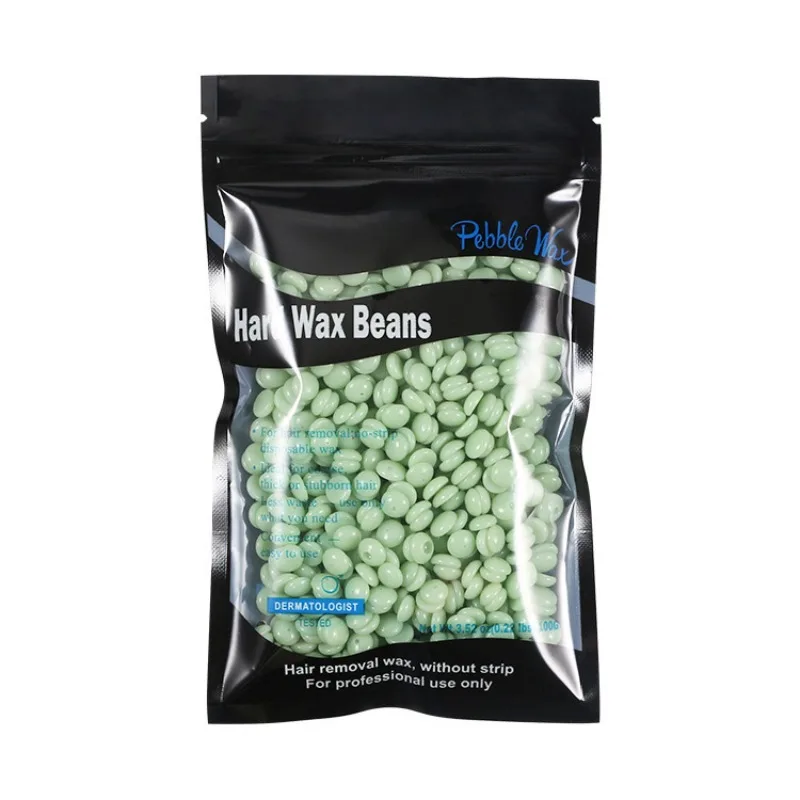 100g harde hete wasbonen gratis ontharing vetvrij papier - zwarte zak ontharing granen effectieve lichaams- en gezichtsontharingsbehandeling