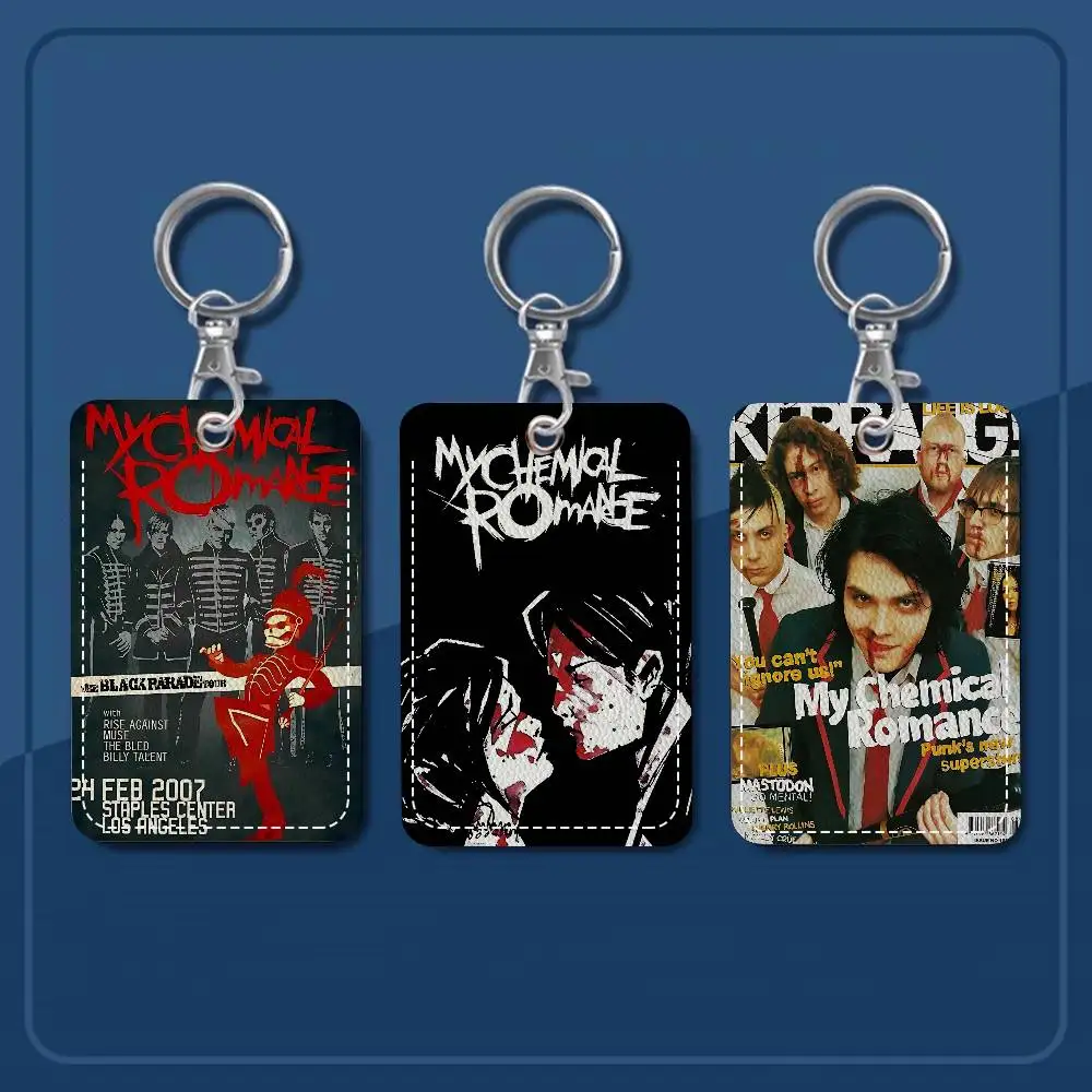

My Chemical Romance Rock Band Keychain With Access Card Holder, Bus Pass & Meal Card ID Bank Card Protective Case For Security