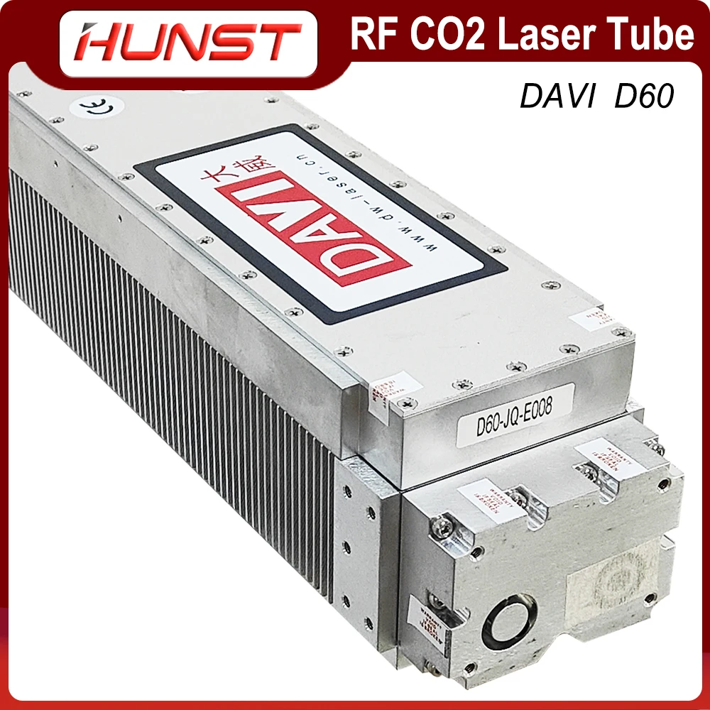 HUNST CO2 RF tubo Laser 60W 80W 10.6um tubo Laser in metallo DAVI D60 per macchina per marcatura Laser Co2 macchina per incidere di taglio