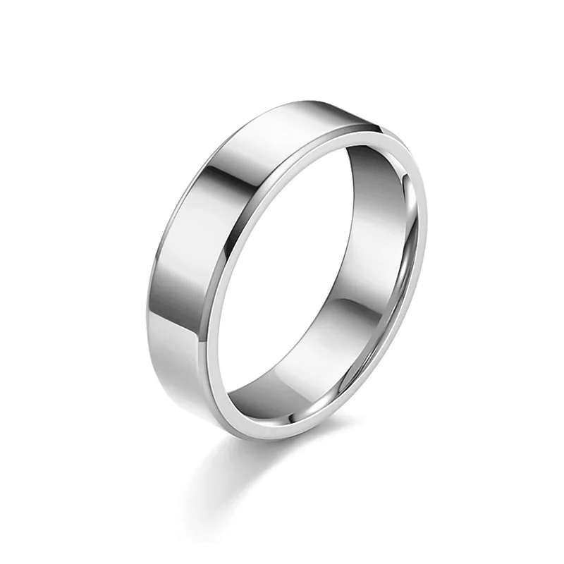 European Poker Magic Mirror Ring, High-Reflective Titanium Steel Band, Stainless Steel Card Trick Accessory