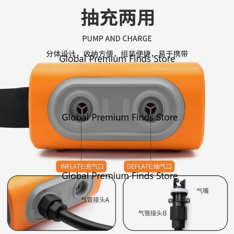 Lithium Battery Electric Air Pump Rechargeable Inflator Deflator Dual‑Use Pump for Kayak Paddle Board Tent Inflation & Deflation