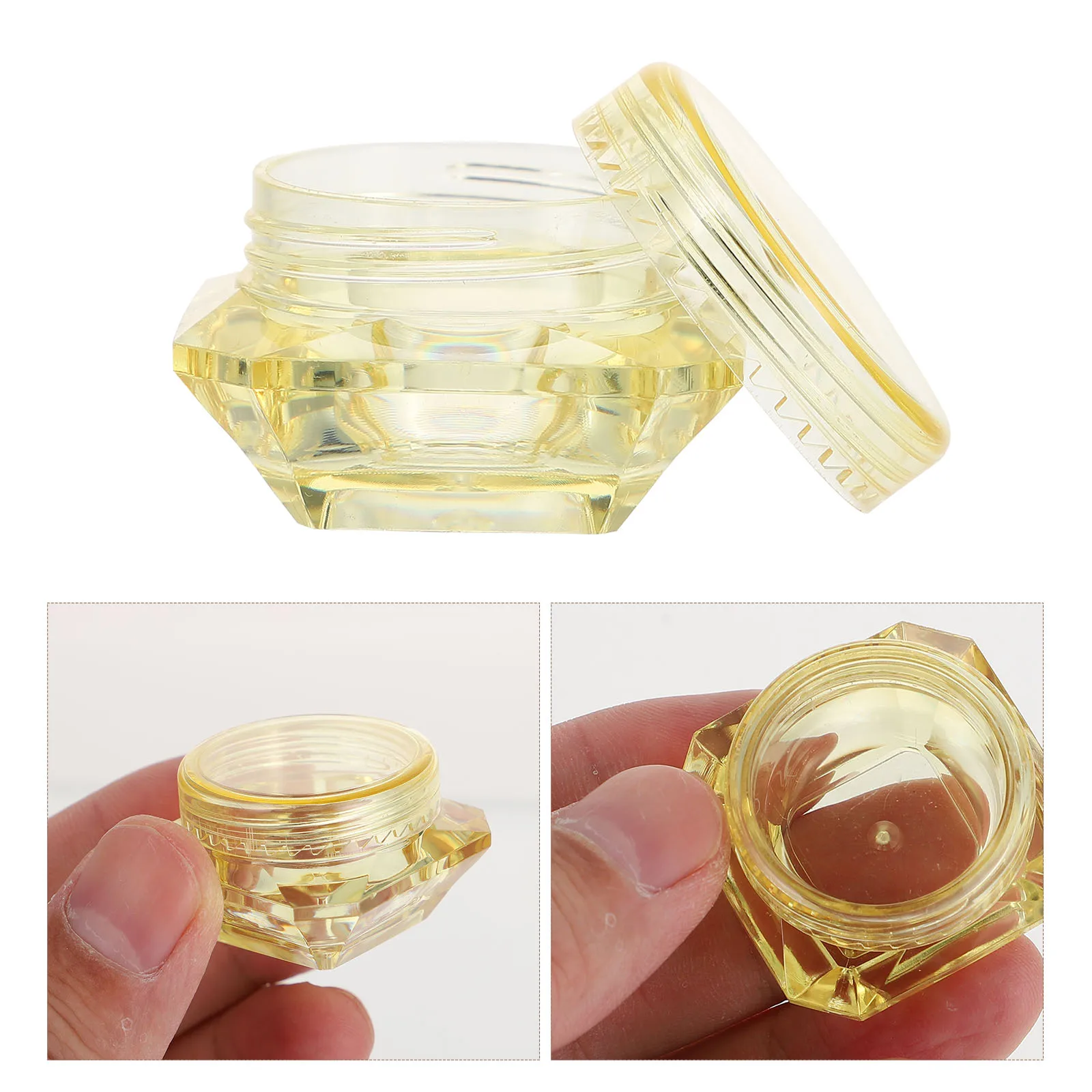 

100pcs Empty Cream Bottles Small Plastic Containers Travel Storage Jars Refillable Lotion Holders Leakproof