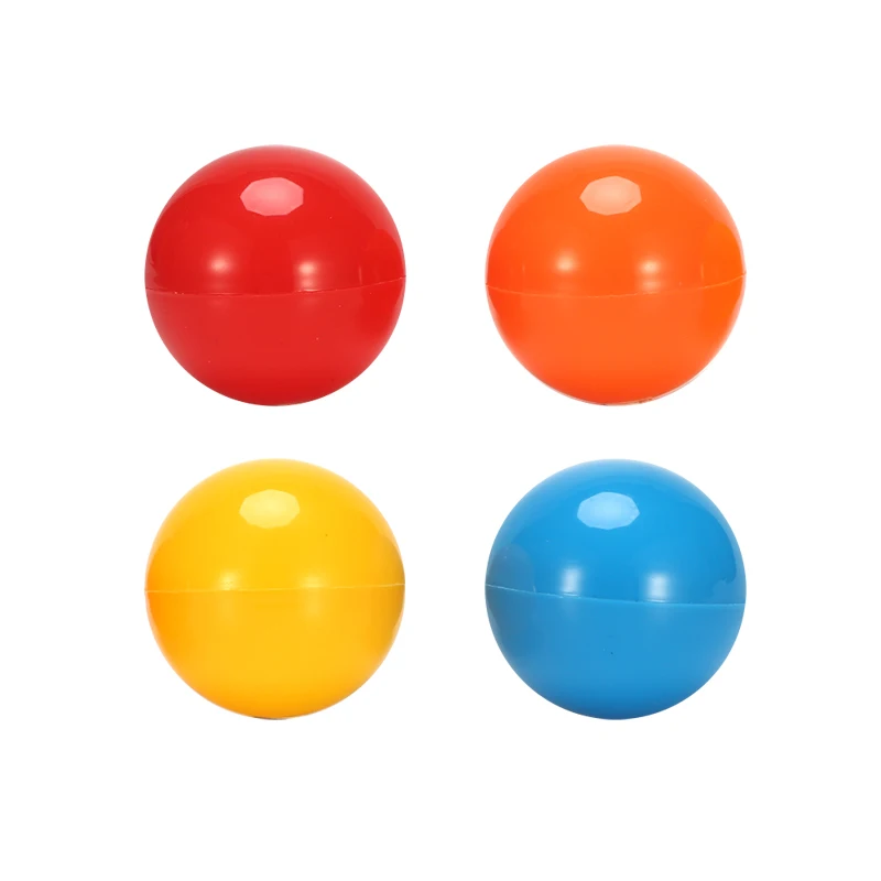 4 سنتيمتر البرتقال البلاستيك اليانصيب كرات السحب رسم الكرة جوفاء قابلة للفتح لعبة كرات مثيرة للاهتمام لعبة كرات الدعائم لحفلة عيد الميلاد