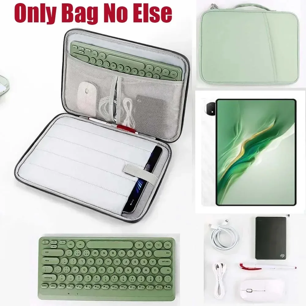 Tablet Storage Bag for Honor MagicPad 2 13 Pad 9 Pro 8 Waterproof Sleeve Multi Pockets Handle Zip Pouch for Cable Mouse Keyboard