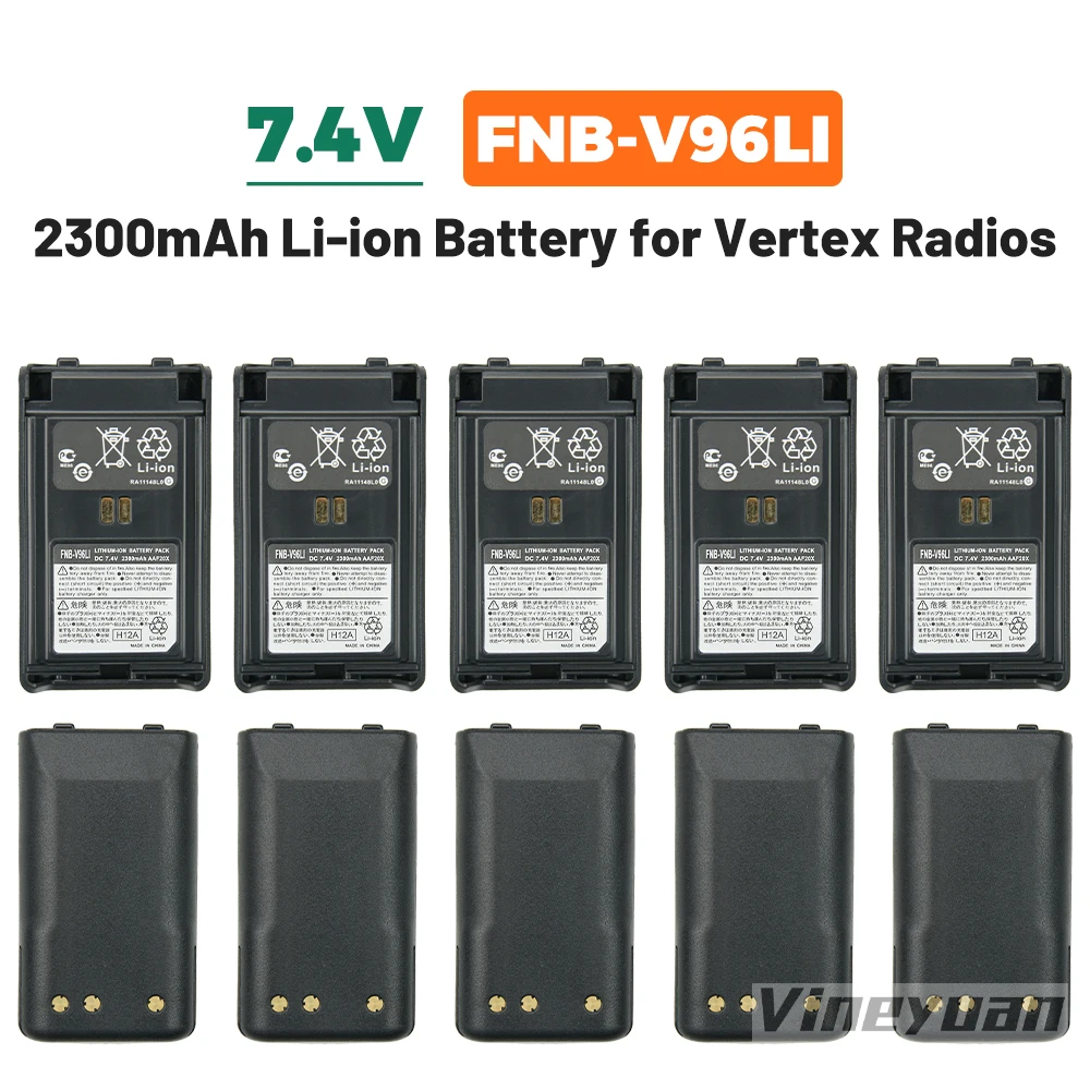 10 шт. FNB-V96LI 2300 мАч сменный литий-ионный аккумулятор для Vertex Standard VX-350 VX-351 VX-354 VX-351V VX-351U VX-359 радиоприемников