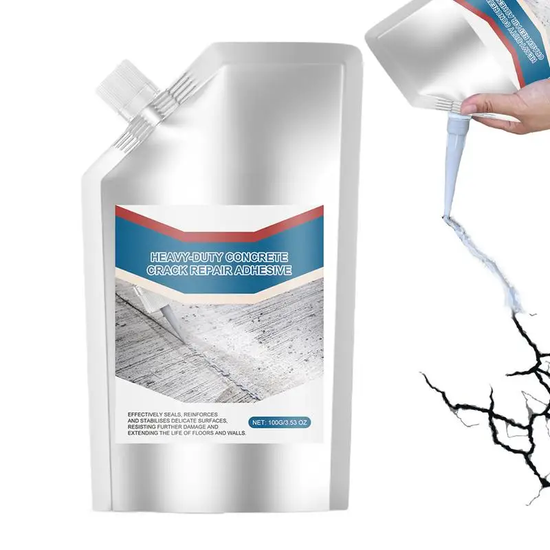 Cement Crack Filler Liquid Concrete Crack Filler Waterproof Concrete Bonding Agent Quick-Drying Sealing Adhesive For Sealing