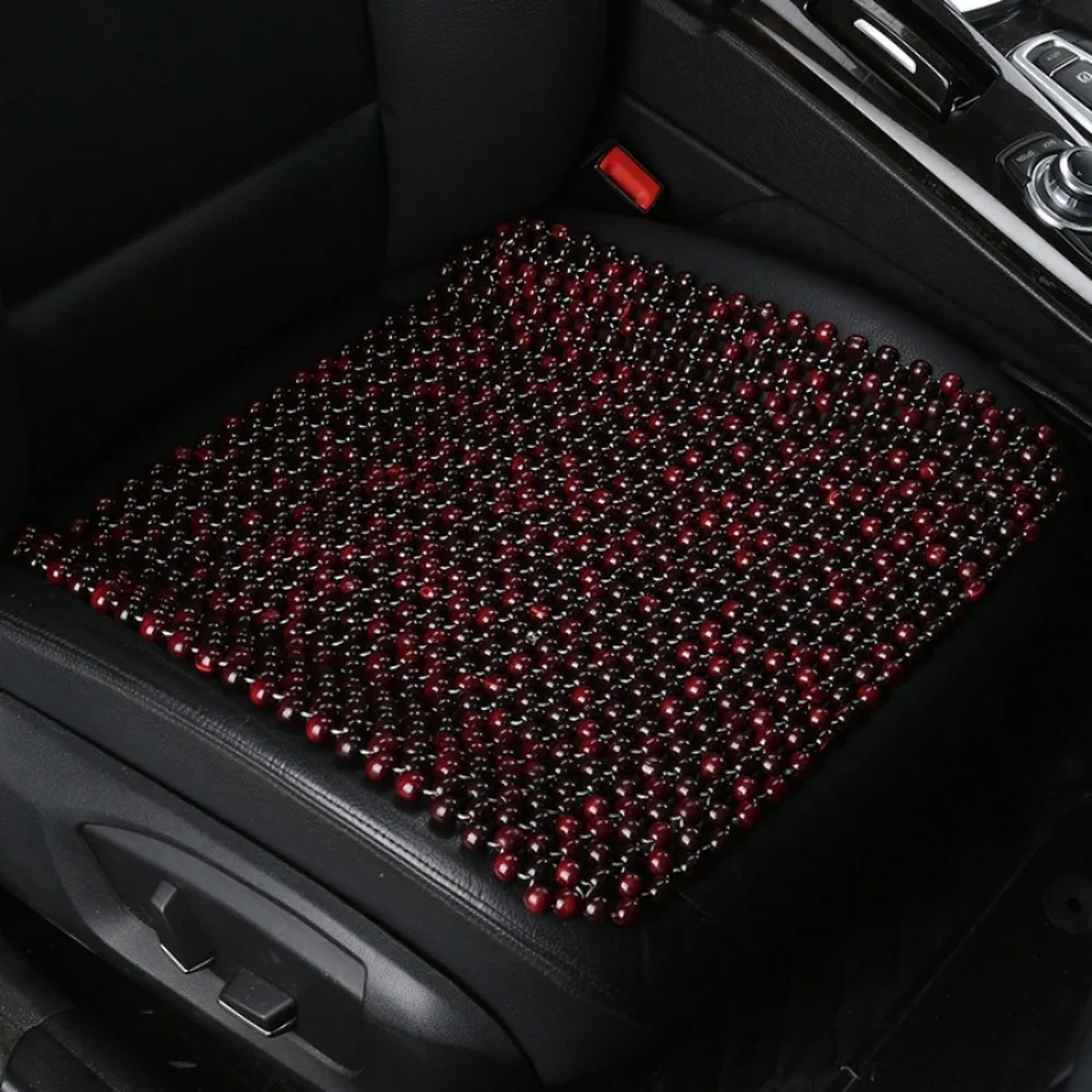 Car Seat Cushion, Summer Wooden Bead Cooling Pad, Office and Home Universal Seat Cushion, Cooling Pad, Ventilated, Breathable, - view 3