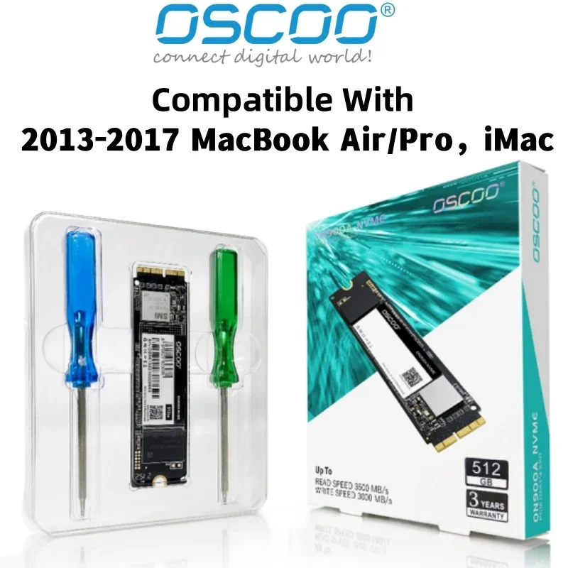 SSD สำหรับ2013 2015 2017 A1465อากาศของ MacBook A1466 502 A1398 A1419 A1418 NVMe SSD สำหรับ MacBook PCIe 3.4 256GB 512GB 1TB 2TB SSD