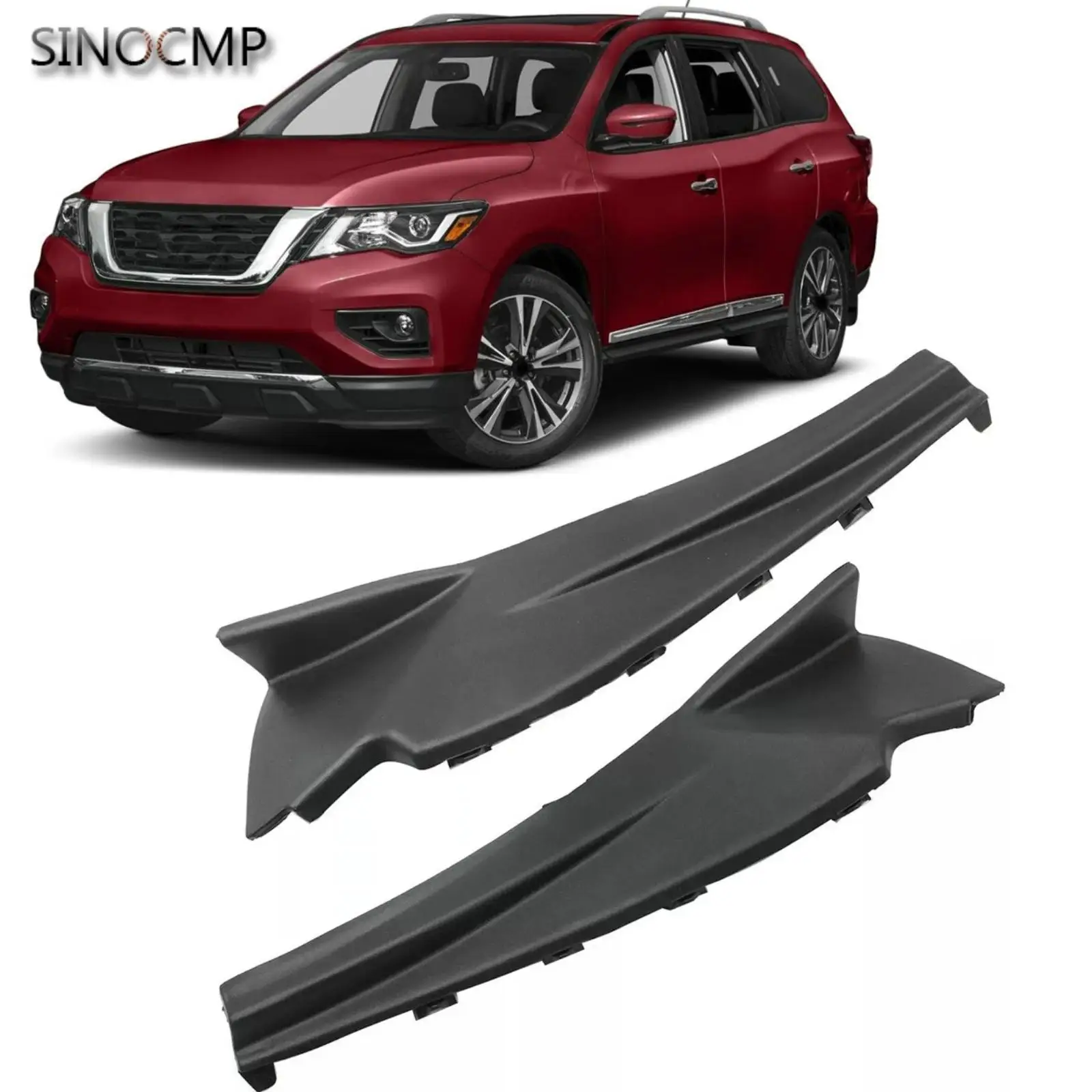 

2Pcs/Set Wiper Cowl Extension Trim 66895-3KA0A 66894-3KA0A For Nissan For Nissan Pathfinder 2013-2020 Auto Car Parts Replacement