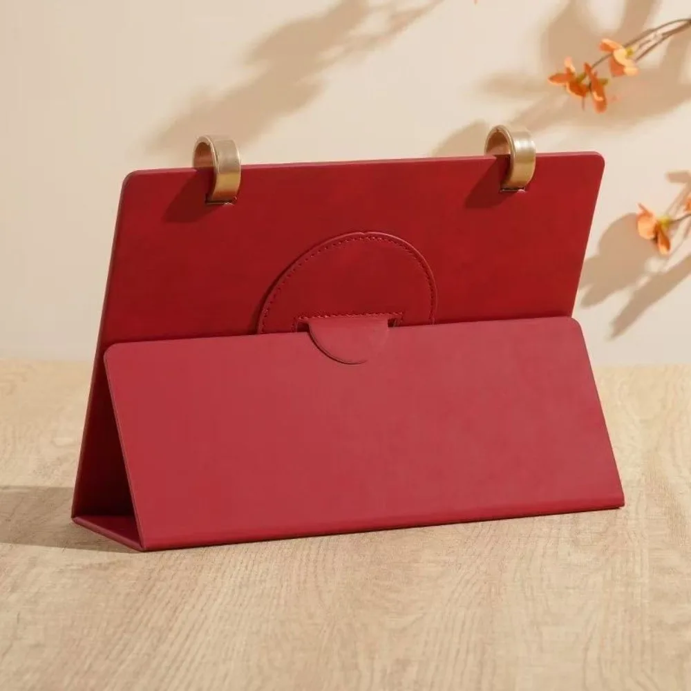 

Кожаная катушка, настольный календарь на год лошади, флип-дизайн, ретро 2026, настольный календарь, стоячий блокнот, календарь, школьные принадлежности