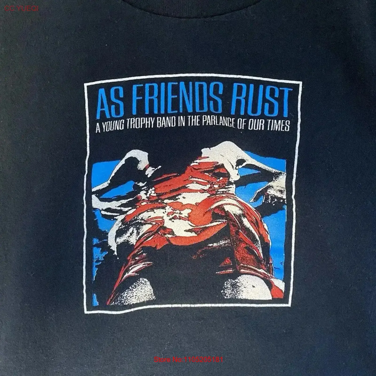 As Friends Rust Young Trophy Band T Shirt Size Small vintage Washed streetwear Top For Everyday Wear fashion Slightly Stretched