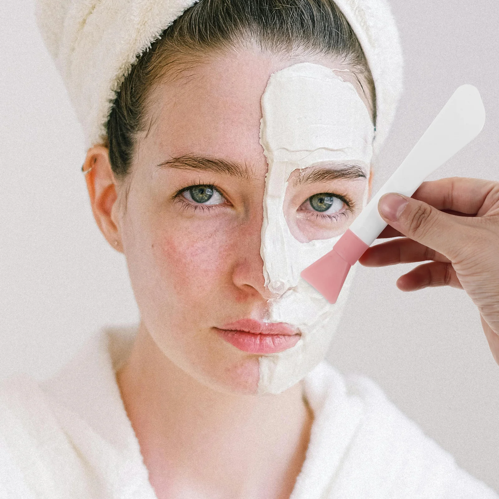 Cepillo de máscara de silicona, aplicador de crema facial de doble cabeza, espátulas de belleza, herramienta de arcilla, accesorios de maquillaje para el cuidado de la piel