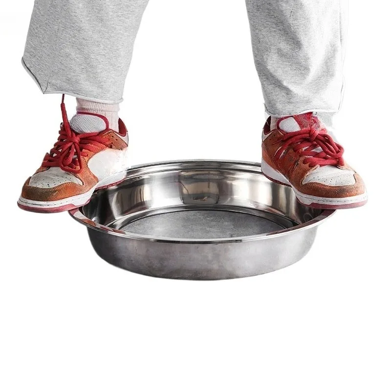 Stainless steel sunken pot ring induction cooker hot pot table steel ring circular embedded with lid thickened hot pot view 4