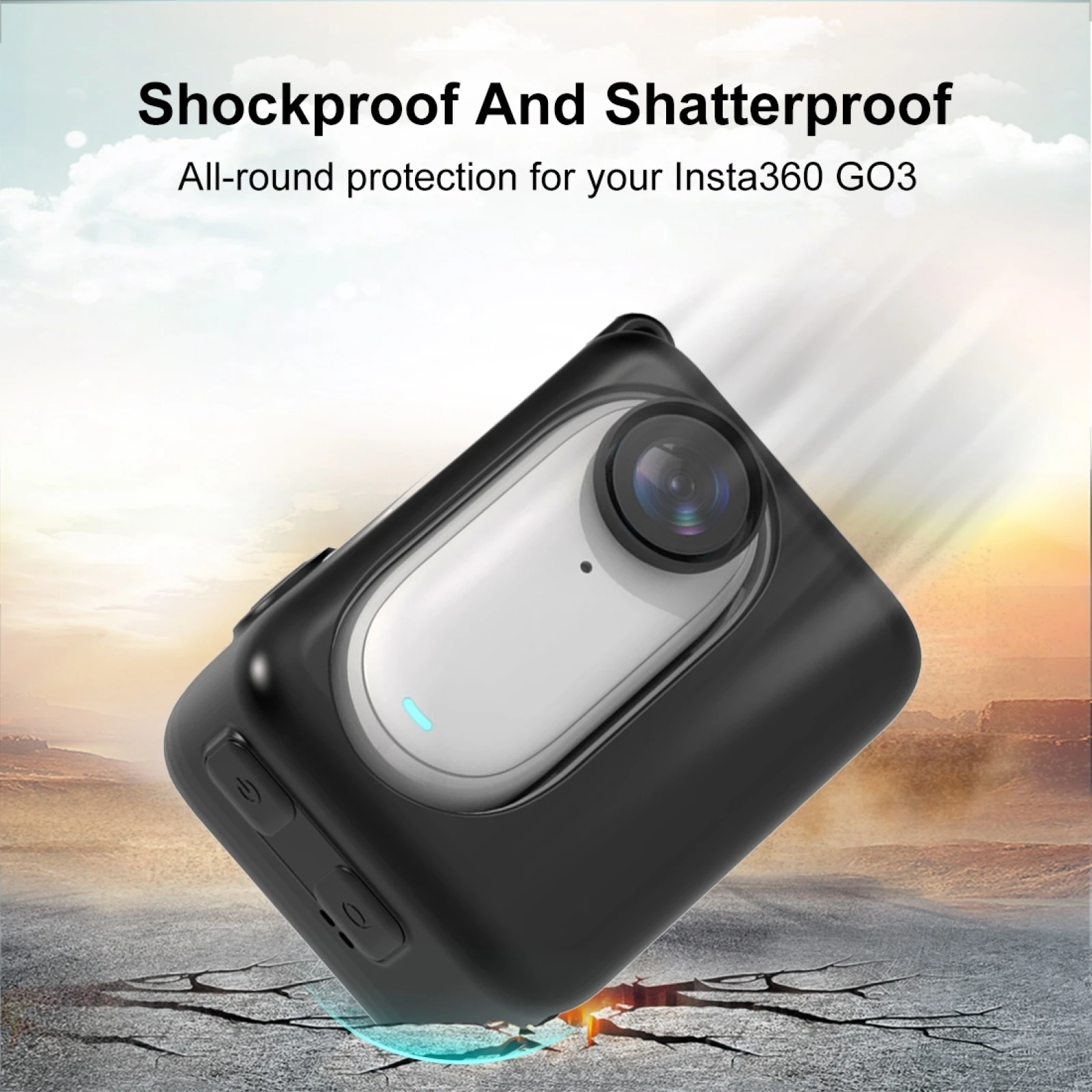 

For Insta360 GO3 Camera Silicone Protective Case Non-Slip and Drop Resistant