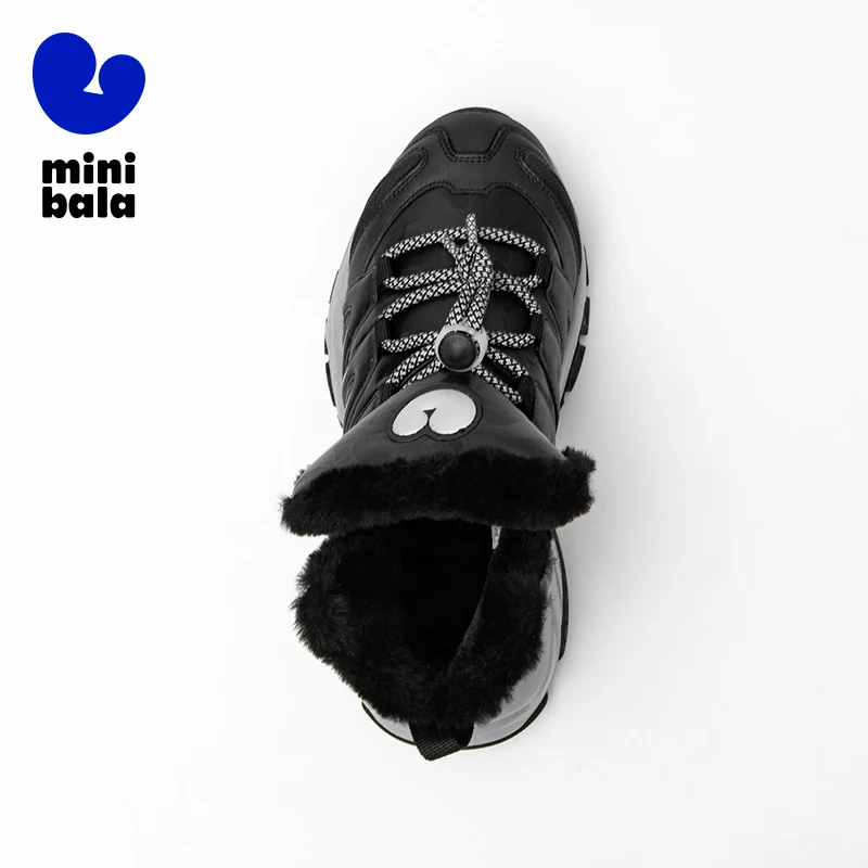 Mini Balabala Scarpe da ginnastica da esterno per bambini Scarpe invernali impermeabili antiscivolo con punta e senza lacci