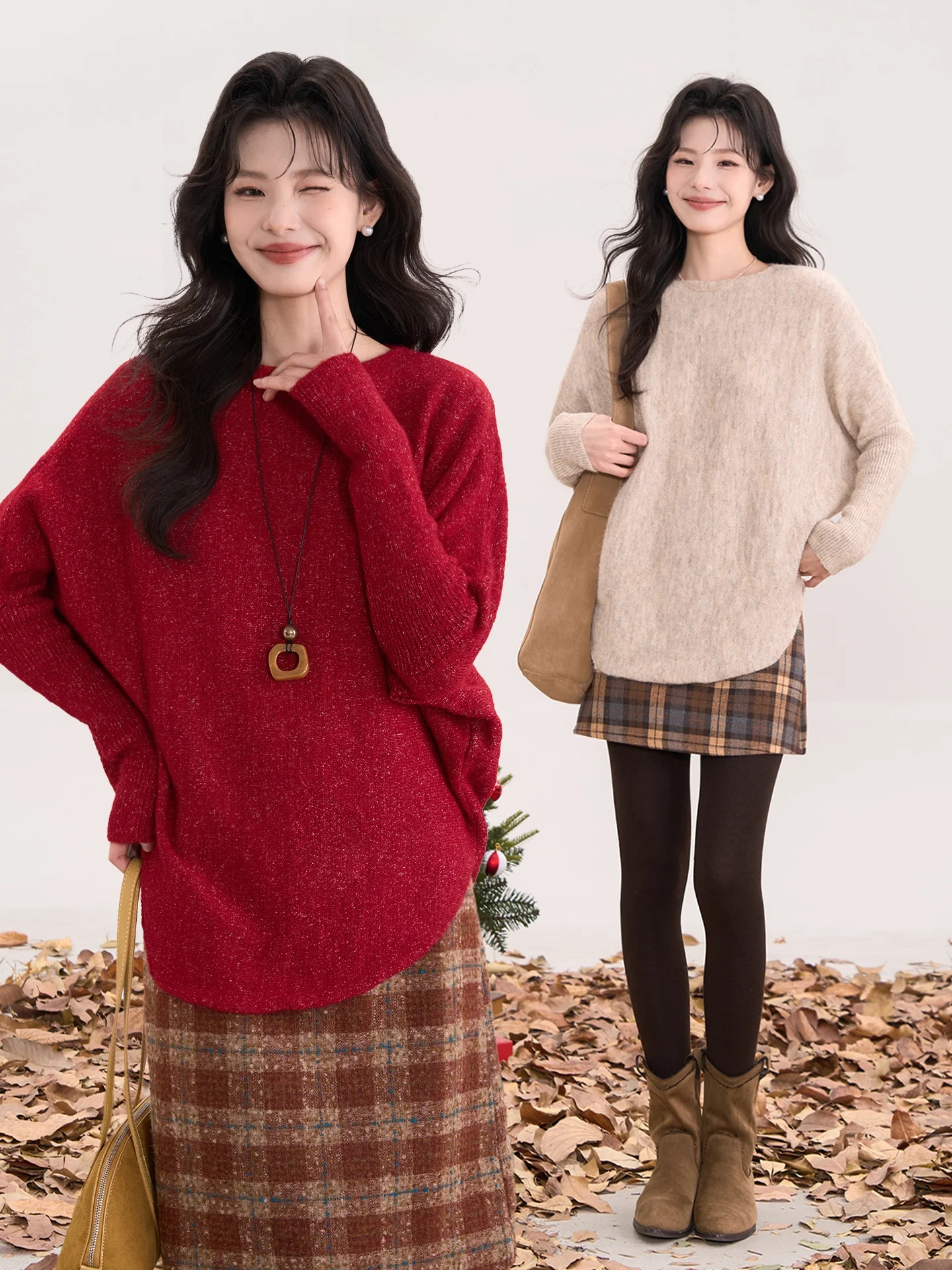 

Уютный вязаный свитер-накидка с длинными рукавами «летучая мышь» для женщин, средней длины, свободного кроя, мягкий, повседневный, для ежедневной носки