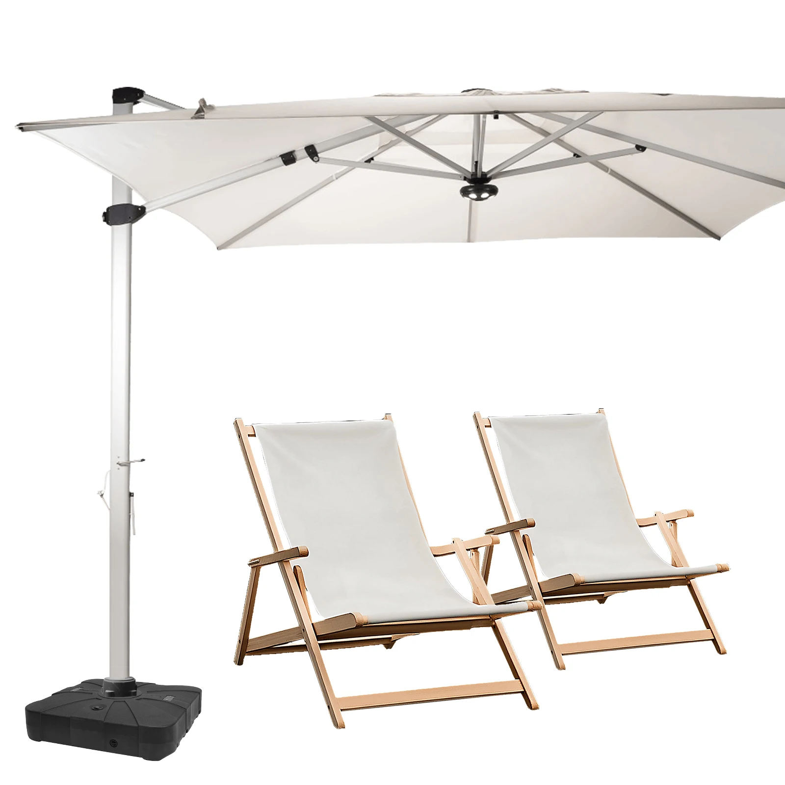 قاعدة مظلة ناتئة حامل مظلة قابل للتعبئة مع قاعدة مظلة فناء بعجلات للفناء الخارجي #4