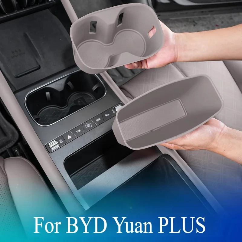 

For BYD Yuan PLUS 2022-2024 Interior Modification Special Central Control Water Cup Storage Box Workbench Protection Accessories