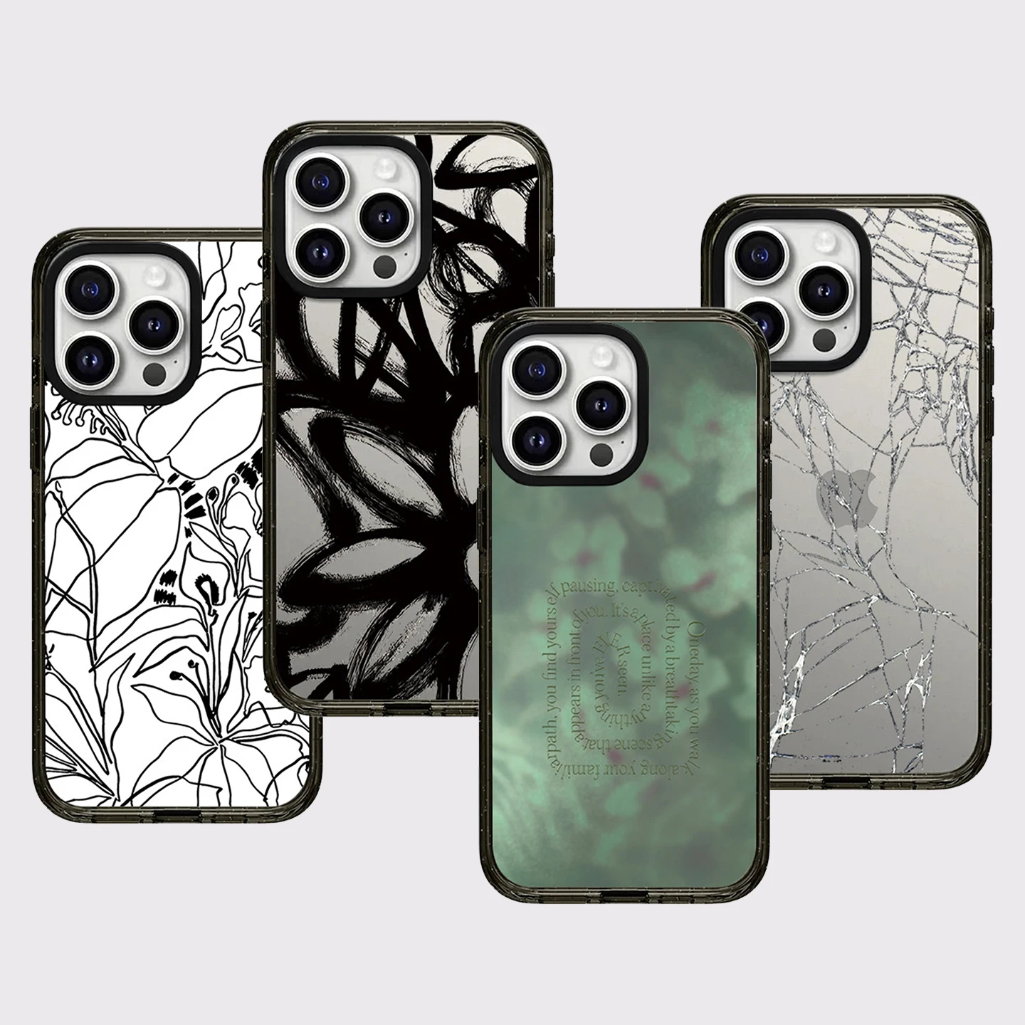 Creative Broken Lines Impact Black Border Magnetic Phone Case Cover for IPhone 13 14 15 16 17 Pro Max Case for IPhone Air