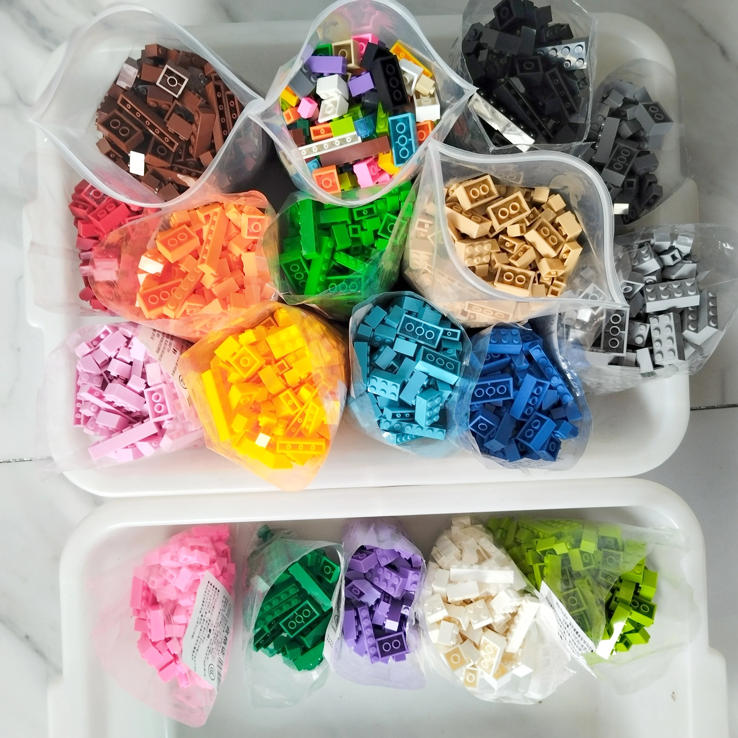 Ensemble de blocs de construction et de plaques de base compatibles avec les figurines cadeaux LEGO, jouets de bricolage créatifs pour garçons et filles, puzzle amusant pour enfants, 17 couleurs, 20styles