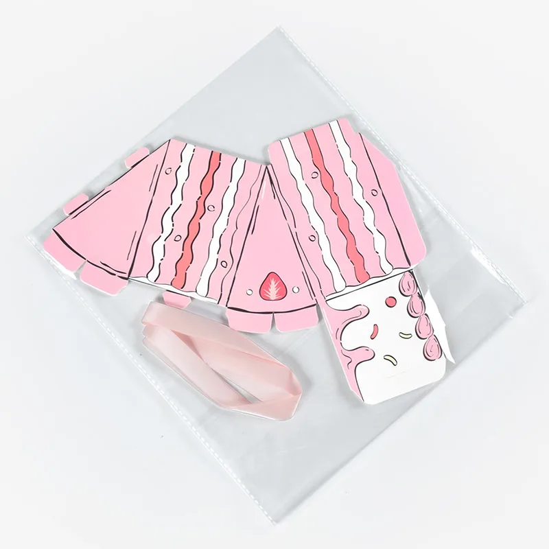 10/20Pcs Dreieckige Kuchen Geformt Papier Geschenk Box Cookie Süßigkeiten Baby Dusche Gefälligkeiten Behandeln Kinder Geburtstag Party Dessert verpackung Boxen – Detail 16