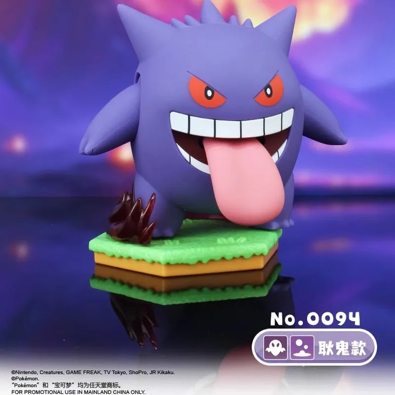Genuine Pokemon Pikachu Piplup Kabigon Genger Mimikyu Scorbunny Anime Figure Model Toys Blind Box Desktop Ornament Birthday Gift