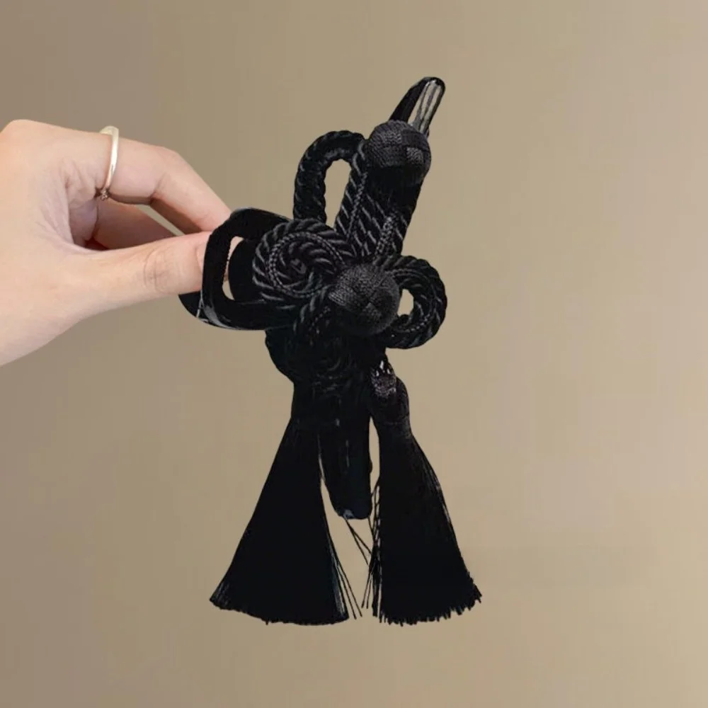 

Elegant Cheongsam Style Hair Grasp Dignified Tassel Chinese Hair Claw Traditional Braided Updo Hair Clip Traditional Wear