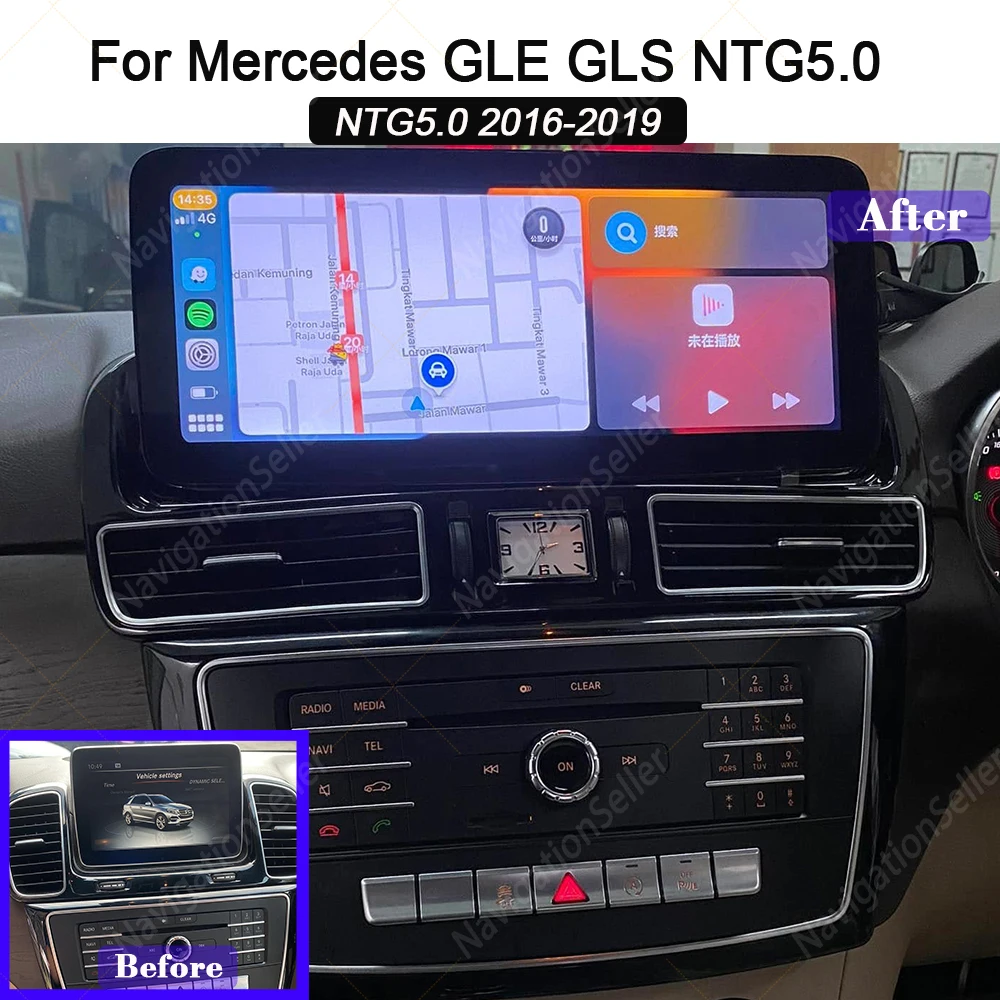 

VIGOHI Car Radio For Mercedes GLE GLS 2016-2019 Android Carplay Screen Gps Navigation Head Unit 12.3inch Touch Screen Multimedia