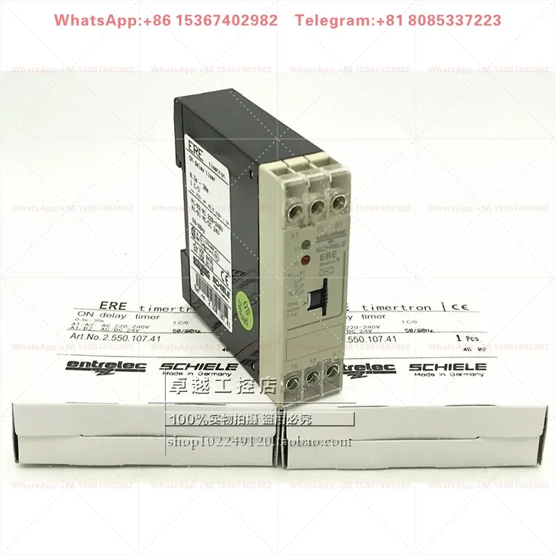 Schiele ERE 2.550.107.41 Time Relay, On-Delay Timer 0.3-30s 24VAC/DC 220-240VAC 1CO 4A