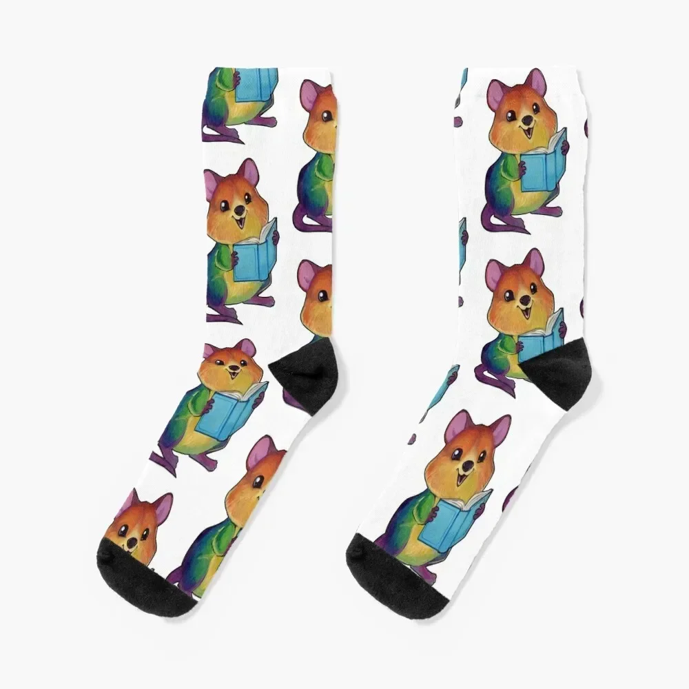 

Rainbow Quokka Socks christmass gift cycling professional running Heating sock Luxury Woman Socks Men's