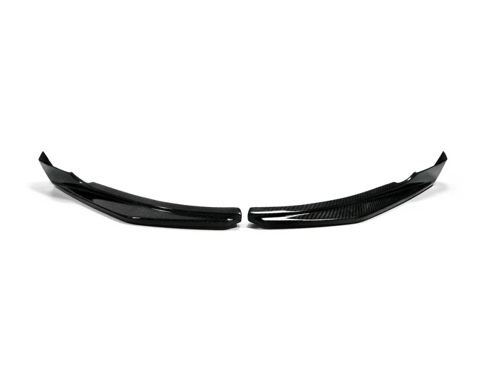 2Pcs Front Lip Fit For Maserati Gran Turismo - MC Sport Line Style Carbon Fiber-Look Aero Kit