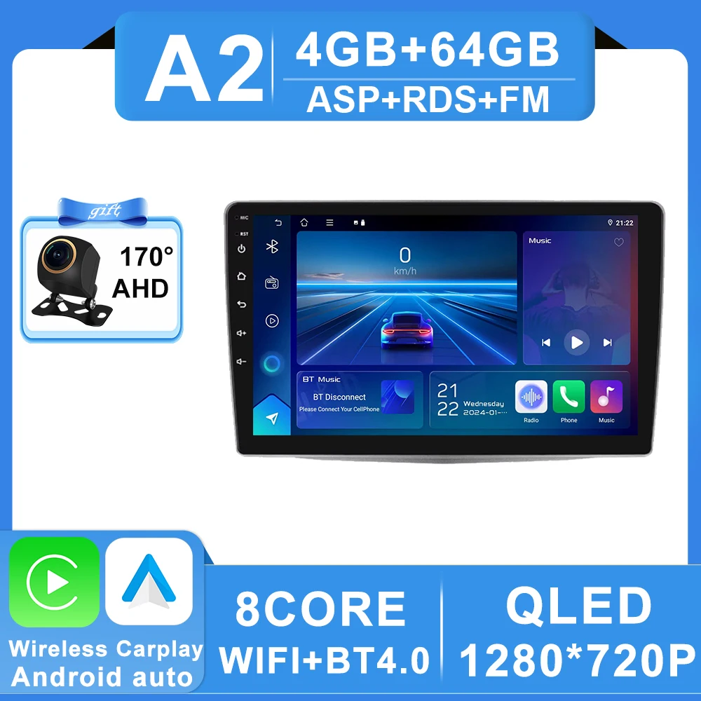 Android 16 Autoradio Stereo Voor Alfa Romeo MiTo 955 2008-2016 Auto Cireless Carplay GPS Navigatie Multimedia Video speler 2Din
