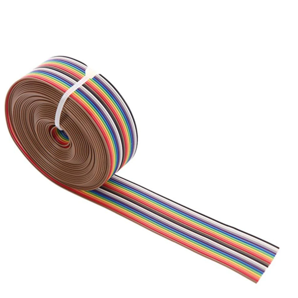 3/5M 1.27mm 20P DuPont Cable Rainbow Flat Line Support Wire Soldered Cable Connector Wire 20 pin For Arduino Diy Kit