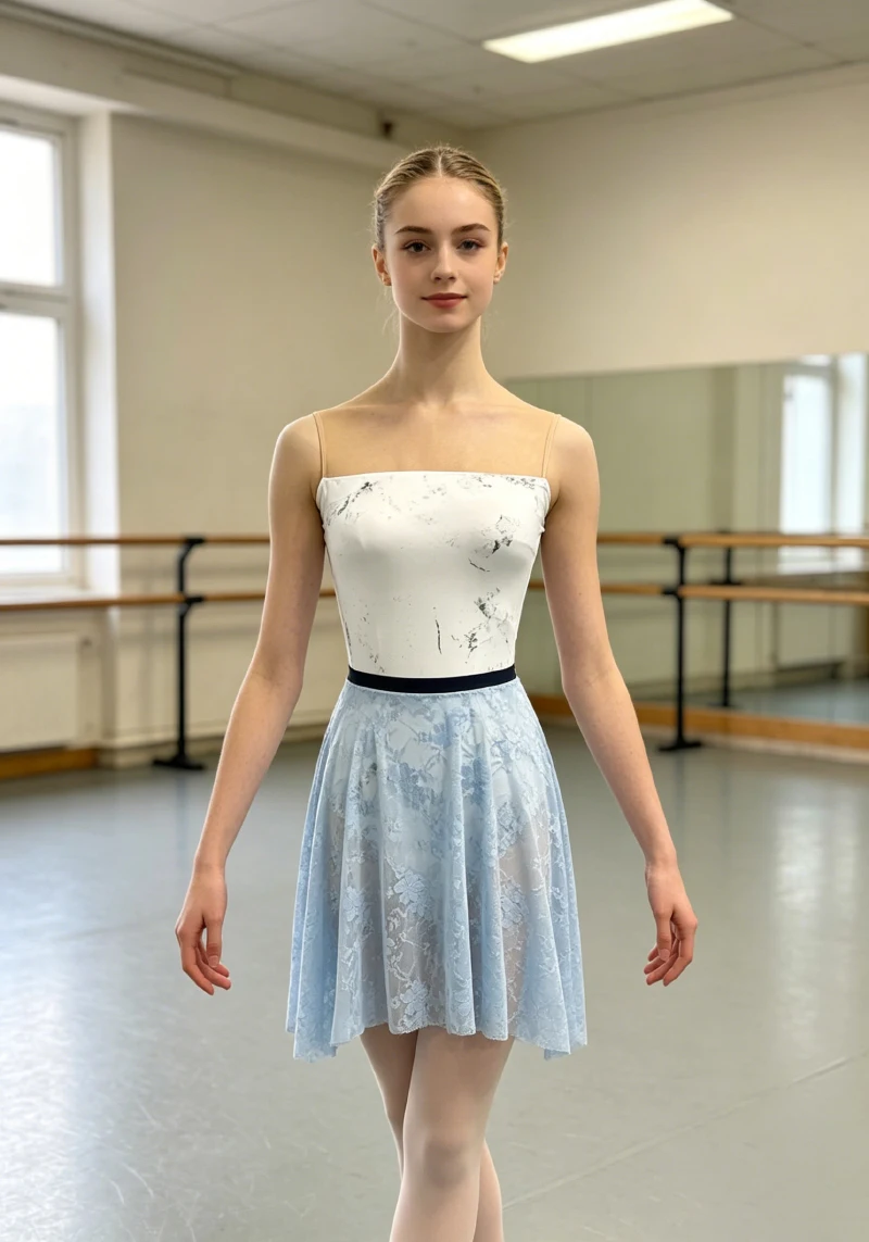 Ballett Tanzrock Frauen elegante Spitze Tanz Trikot Kleid Erwachsenen neuen Stil weißen Schwan Tanz Übungs rock – Detail 1