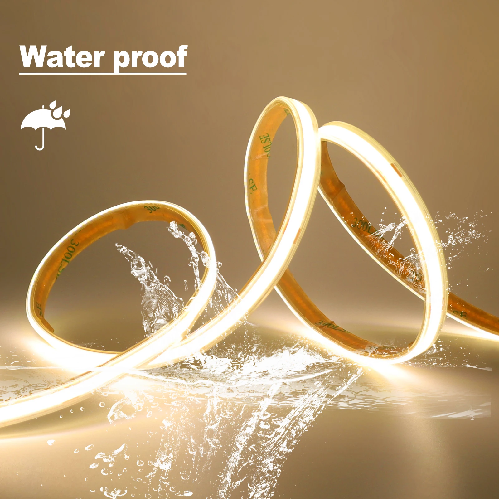 IP67 Waterproof 12/24V COB LED Strip Light 480LED/m Dimmable RA90 LED Lights High Density Flexible Ribbon Tape 3000K 4000K 6000K