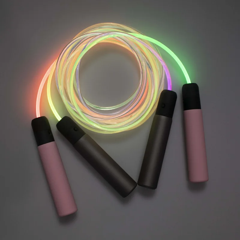 Rechargeable Battery Glowing Skipping Rope Flashing Skipping Jump Ropes For Adults Children Fitness Exercise Skip Rope