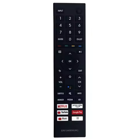 Compatible with Hisense TV ERF3W80H Remote Control Spare Parts NO Voice