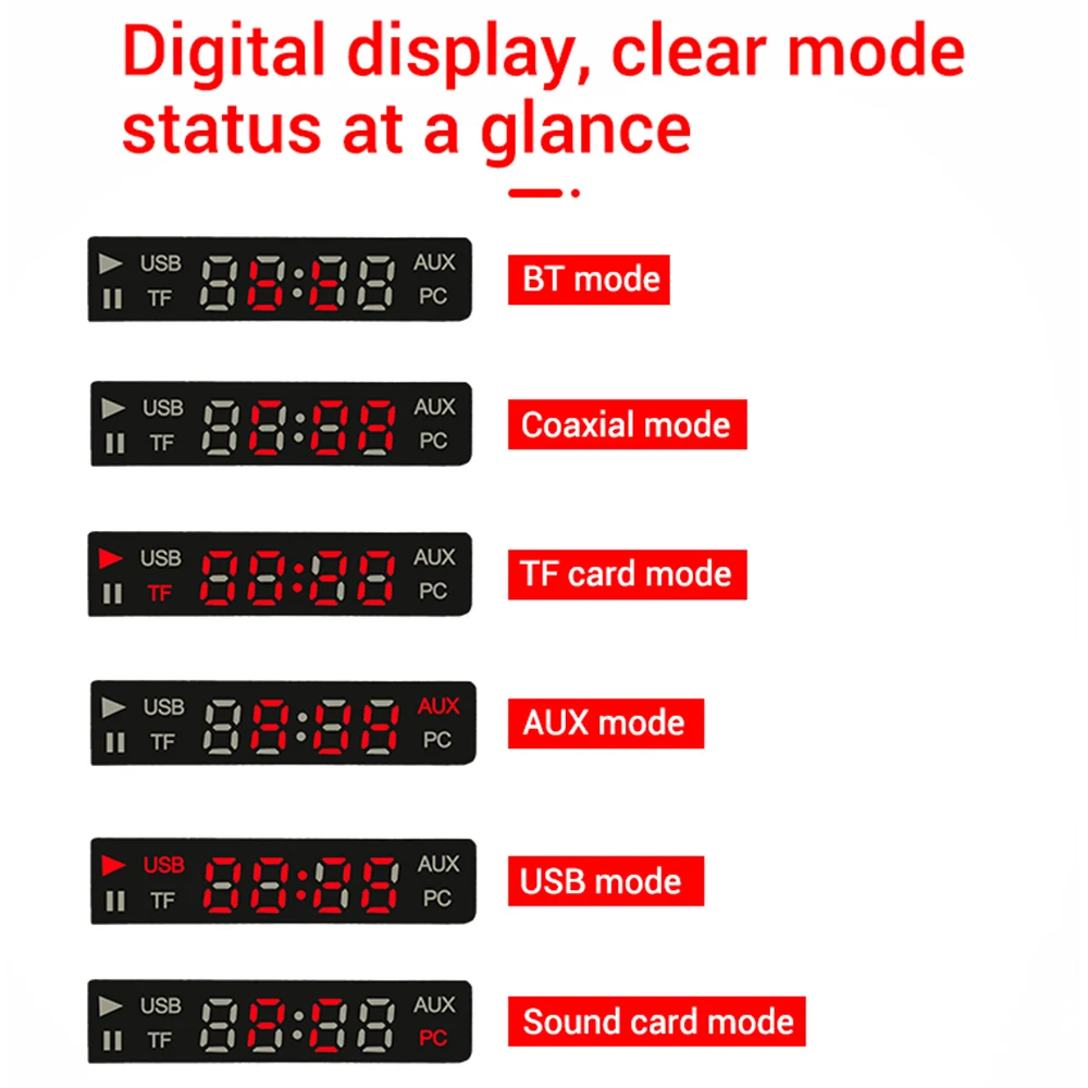 ZK-DAM-K1 DC 5V 3A Preamp DSP Tuner Module Bluetooth USB Flash Drive Sound Card Coaxial TF Decoder Board TYPE-C Interface