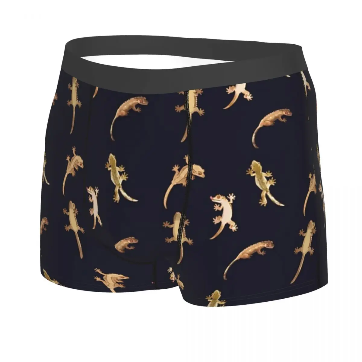 Boxer Underpants Shorts Cute Little Crested Geckos Panties Male Breathable Underwear for Homme Man Boyfriend Gifts