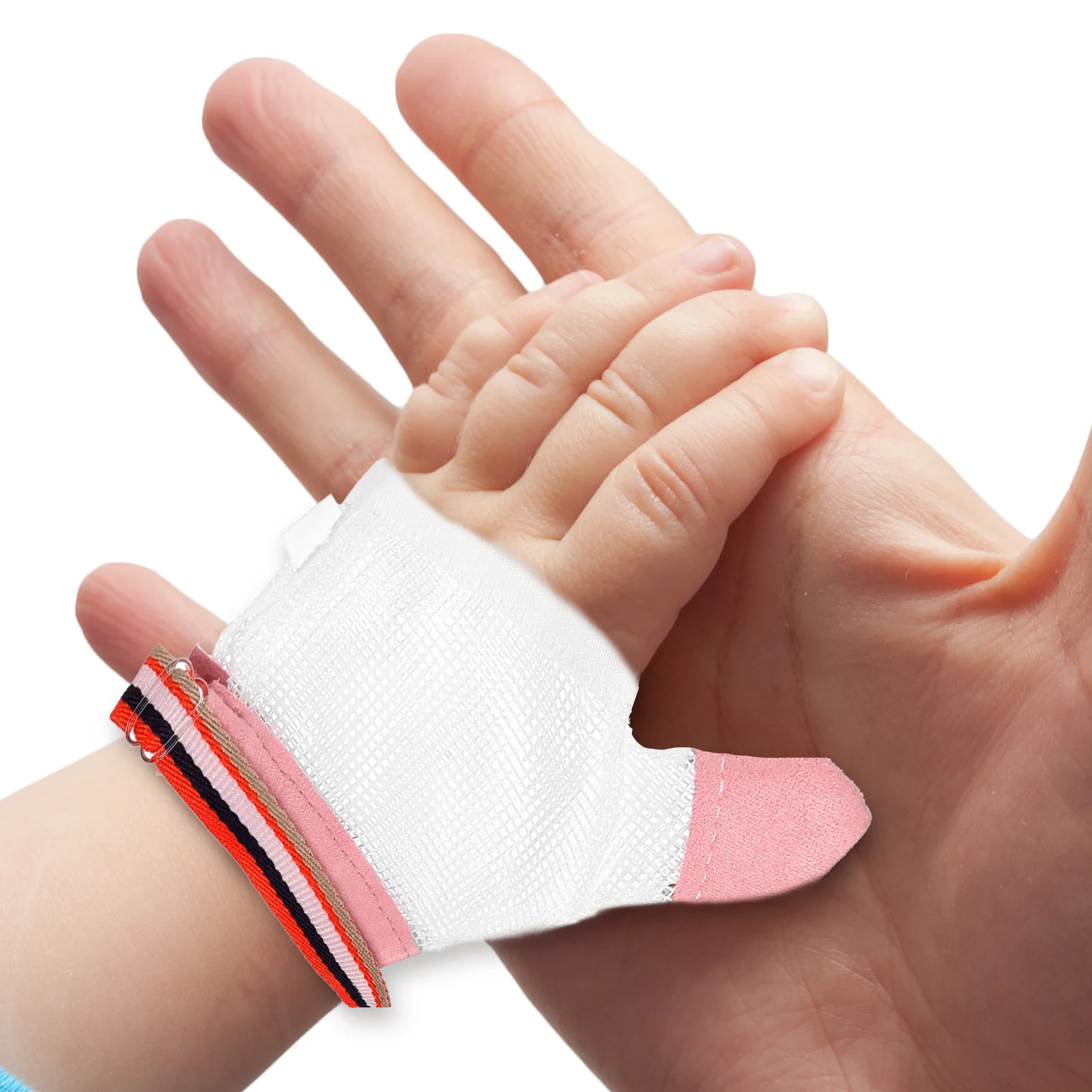 2 pares de guantes anticomer, kits de uñas para dejar de chupar el pulgar, masticar el dedo, nailon para niños, tratamiento para morder