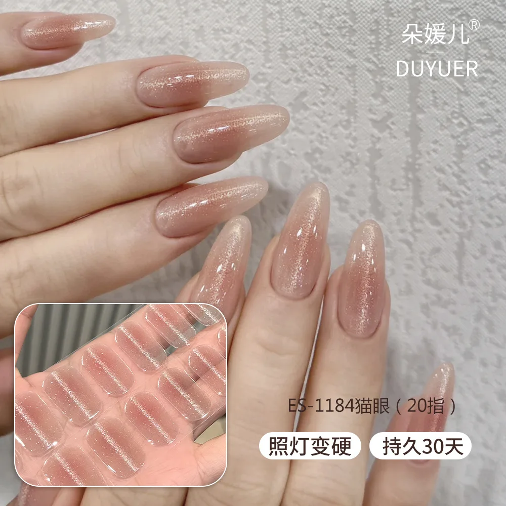 Envoltório de unhas de gel semi-cururado, adesivos de unhas de gel de super longa duração, lâmpada led dos anos 60, precisa de acessórios de arte de unhas, fácil de remover