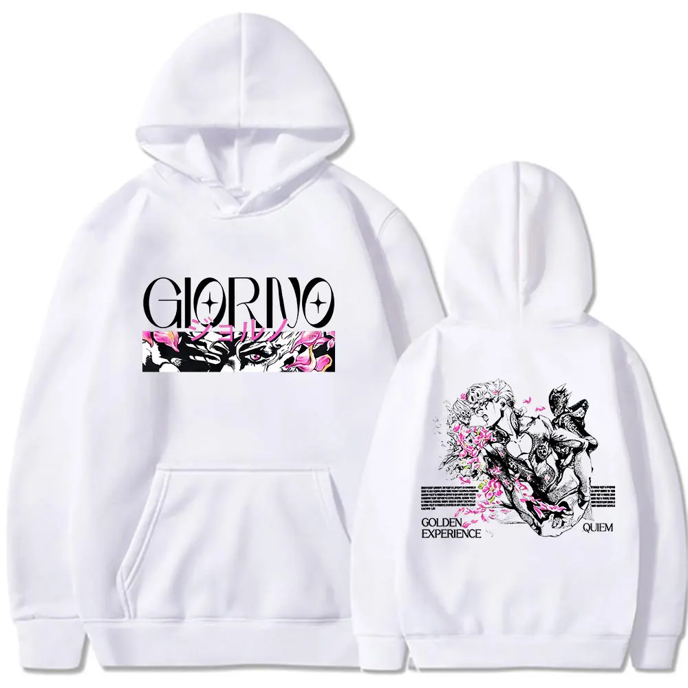 Anime Jojo Bizarre Adventure Killer Queen Giorno Giovanna Hoodie Herren Damen Kleidung Hip Hop Übergroßer Sweatshirt Lässiger Pullover – Detail 3