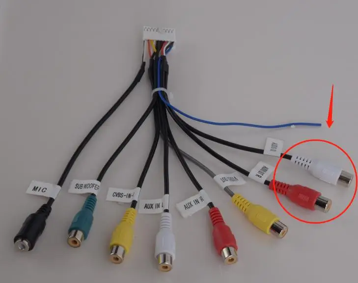 ESSGOO Autoradio 3,5 mm Mikrofon-Subwoofer-Drähte Mikrofon 20-poliges RCA-Kabel für Android-Stereo-Ausgang Subwoofer-Kit – Detail 1