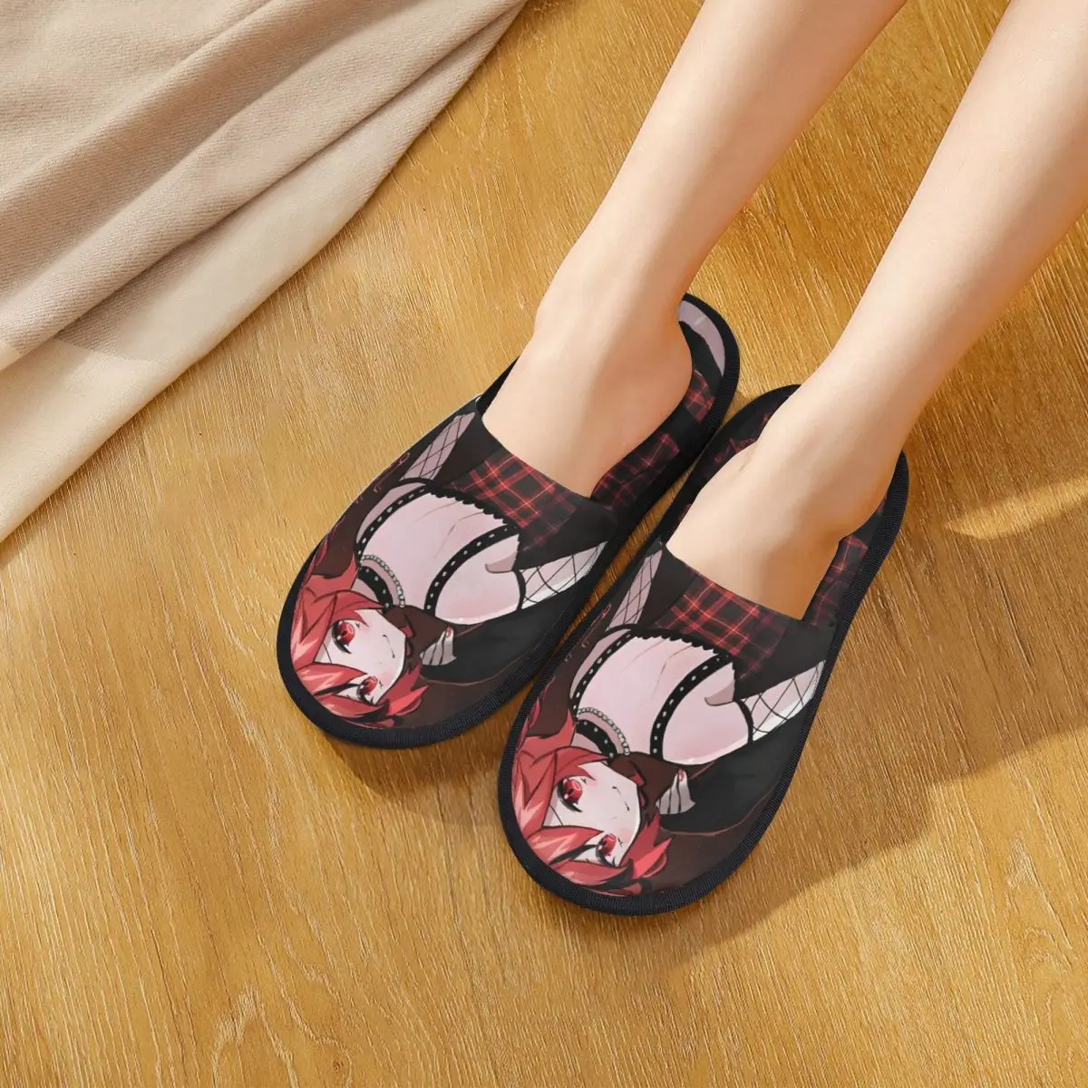 Kasane Teto J Pop Vocaloid Girl شباشب شتوية قطيفة داخلية J Pop شرائح رغوة الذاكرة الناعمة المضادة للانزلاق