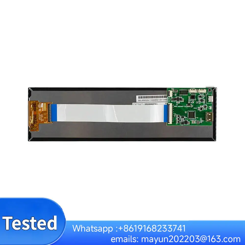 HSD088IPW1-A00 8.8 Inch 1920×480 High Brightness 600nit IPS Bar LCD Display with 40-Pin MIPI Interface (VS-HS Controller Board)