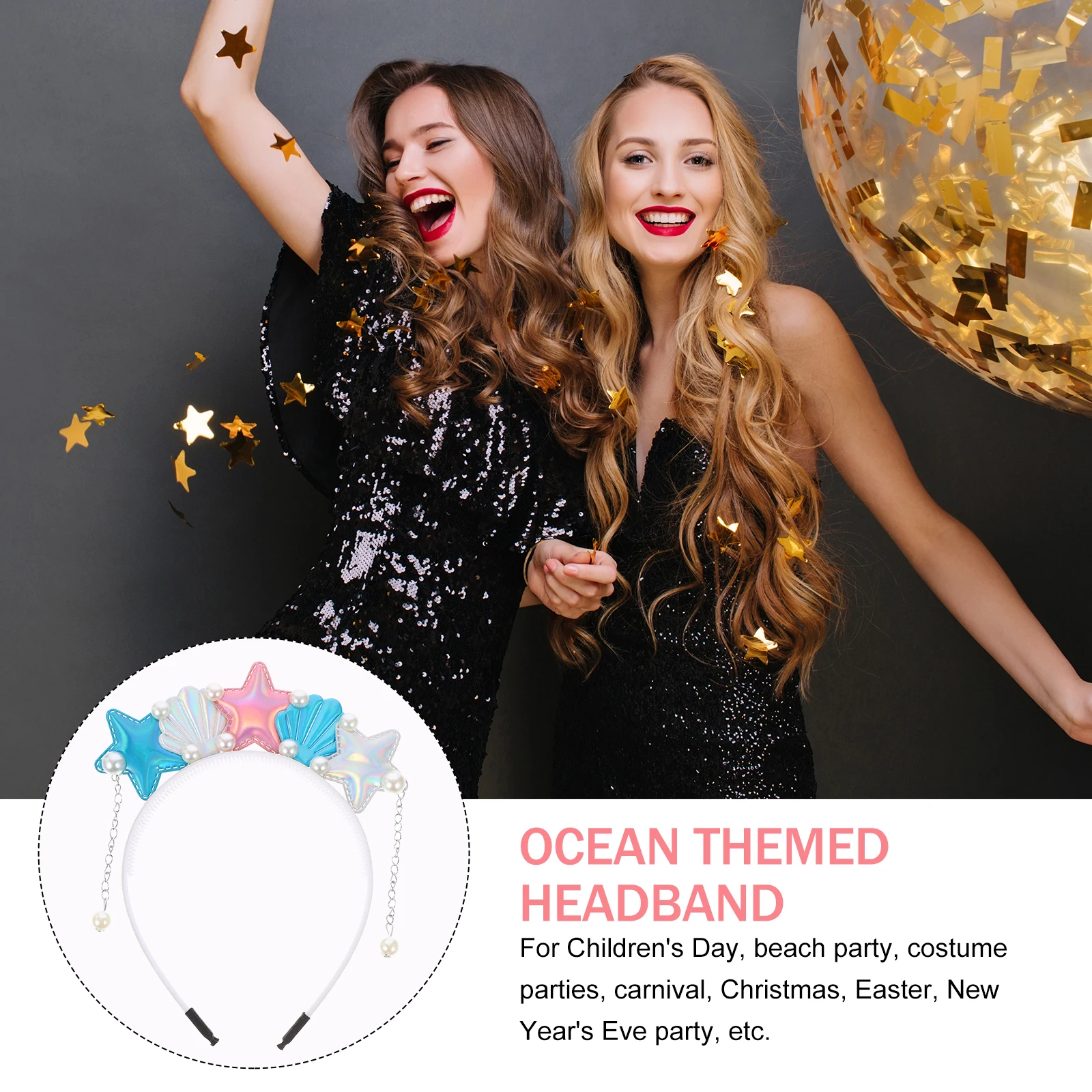 

Kids Ocean Themed Headbands Shell Hoop Wind Hairband Costume Accessories Hairstyle Tools Lightweight Non Deformation